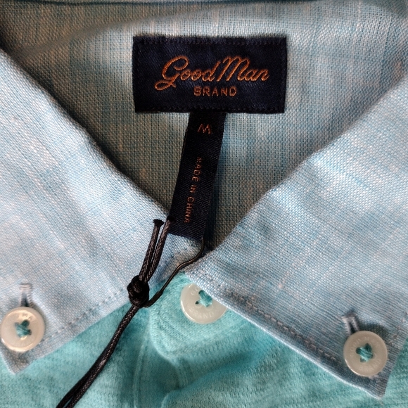 Good Man Brand Black and Light Blue Polo Shirts NWT - Picture 6 of 8